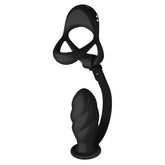 BDStyle Multi Function Cock and Ball Ring With Thread Anal Plug Vibrating Cock Rings